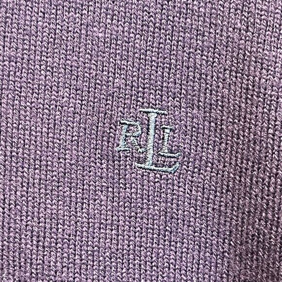 LAUREN RALPH LAUREN Sweater Women's Small Purple Turtle Neck Merino Wool Cotton - Picture 5 of 11